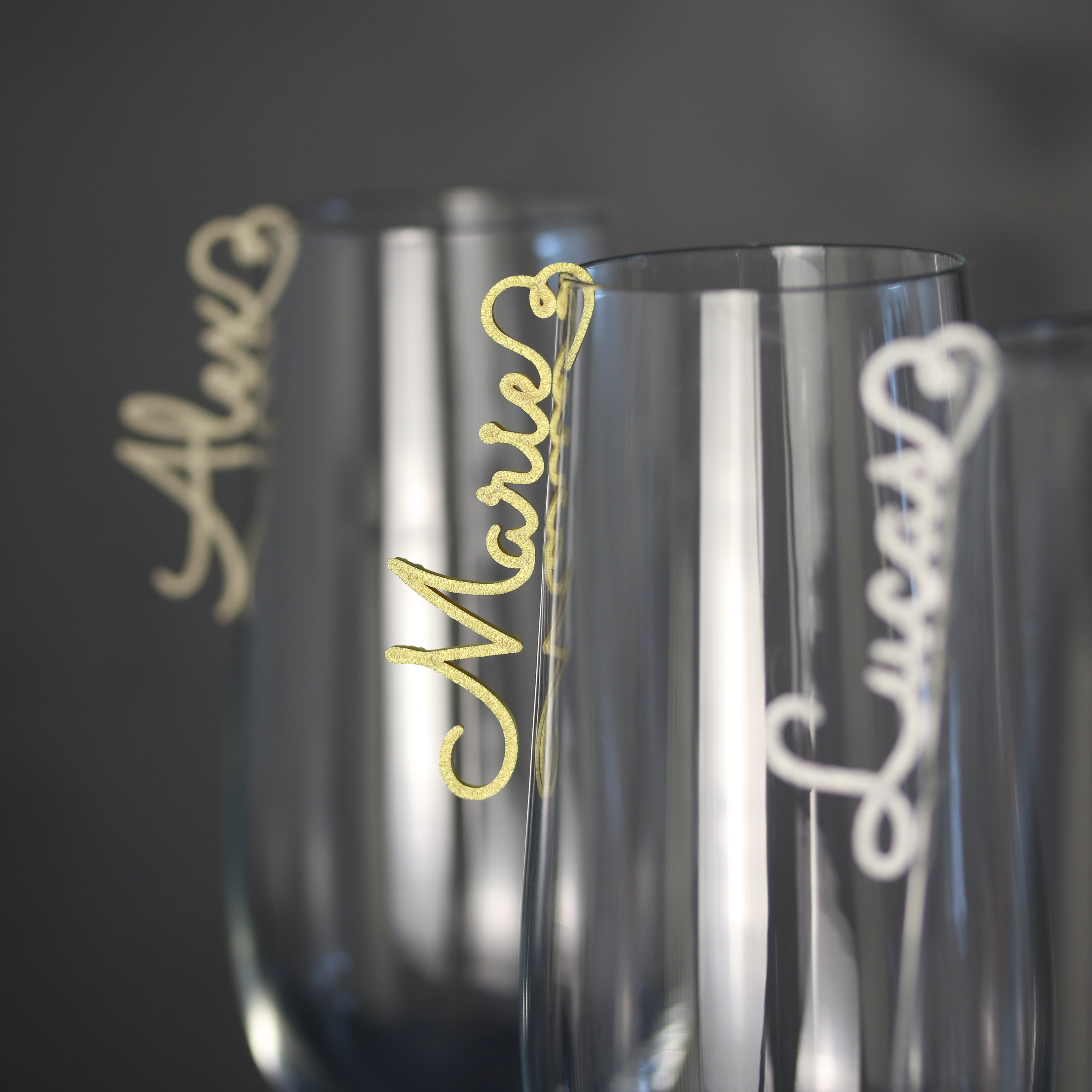 Namensschilder zum Einhängen ins Glas - Kleine Sacramentos