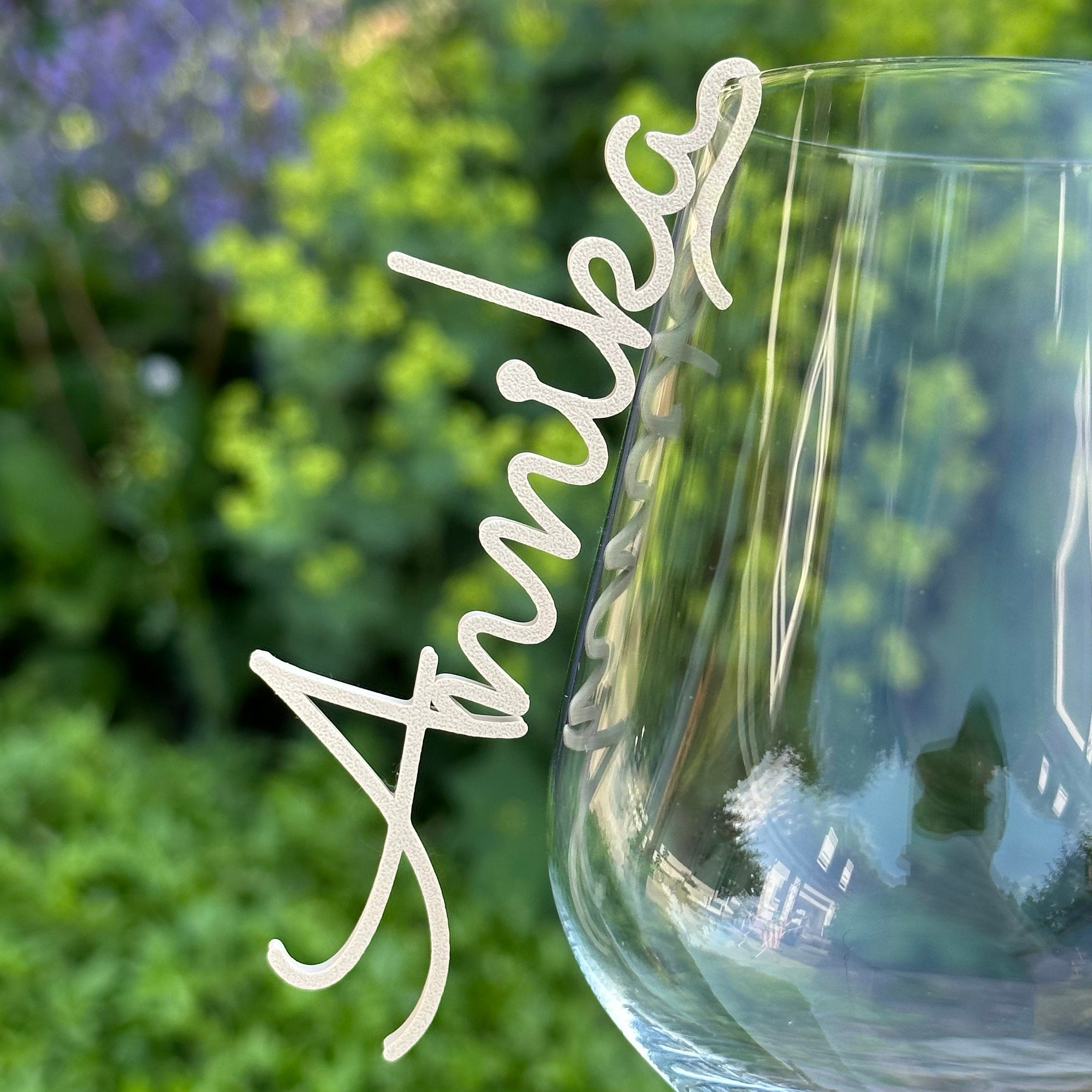 Namensschilder zum Einhängen ins Glas - Sacramento